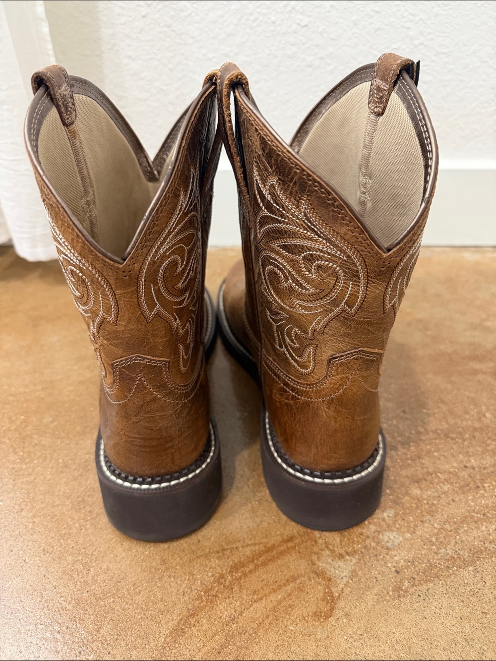 Ariat Women’s Fatbaby Heritage Western Cowboy Boot - Mazy Crackled Cottage - Picture 6 of 8